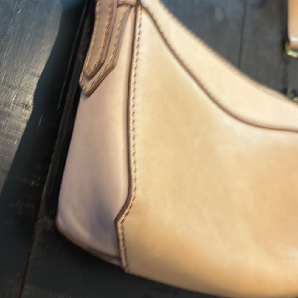 J. Crew Cream Tan Leather Crossbody Classy Gold Hardware Crossbody Bag Purse‌‌‌‍ - Picture 7 of 16